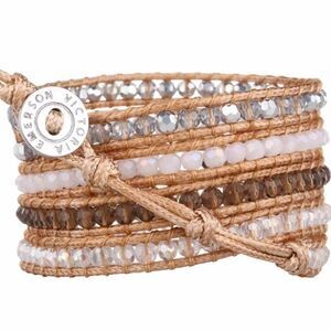 New Victoria Emerson Famous Celebrity Wrap bracelet. 5 Diff Crystals 500+ beads